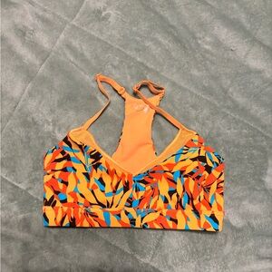 Vibrant Orange and Blue Women's Bikini Top #4